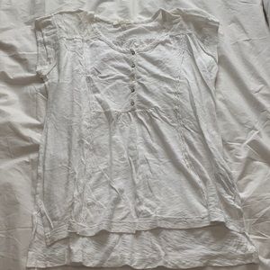 Anthropologie Eri & Ali white babydoll tee